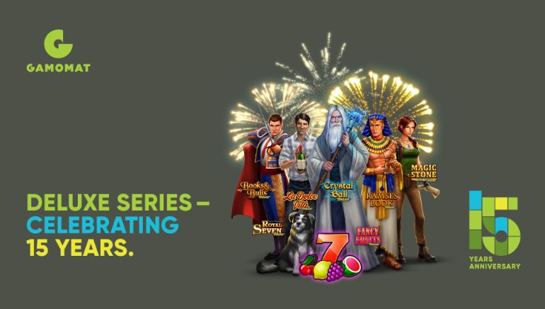 GAMOMAT Celebrates 15 Years with Launch of Deluxe Series Slot Titles