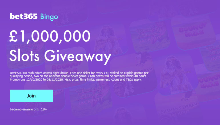 The bet365 £1,000,000 Slots Giveaway