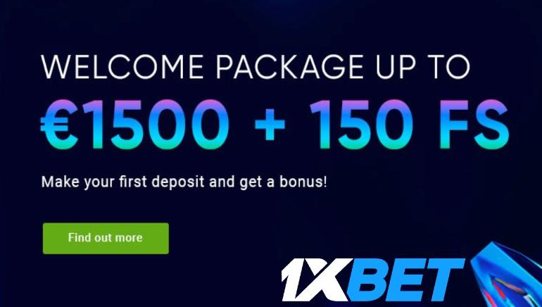 1xBet Casino's Grand Welcome: Up to $1500 Bonus and 150 Free Spins!