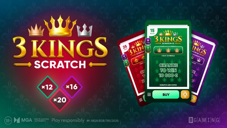 BGaming Unveils Revolutionary Scratch Card Game "3 Kings Scratch" on March 28