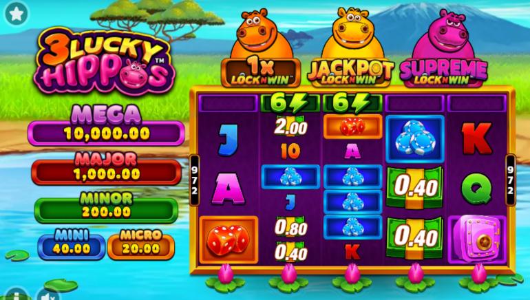 3 Lucky Hippos™ Screenshot