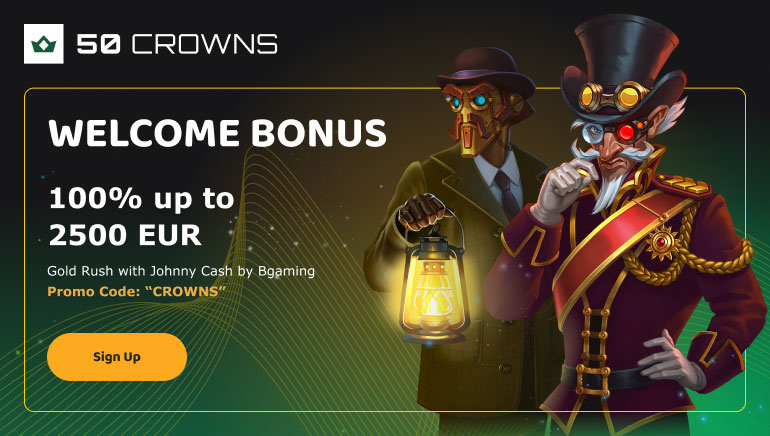Exclusive Offer for OCR Players only at 50 Crowns Casino: €2500 Bonus and 100 Free Spins