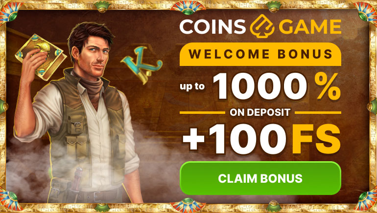 What to get 1000% on your first deposit without max bonus amount limitation? Try Coins Game Casino