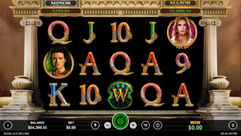 Claim A Special Bonus To Play Achilles Deluxe Slot At Intertops Casino Red