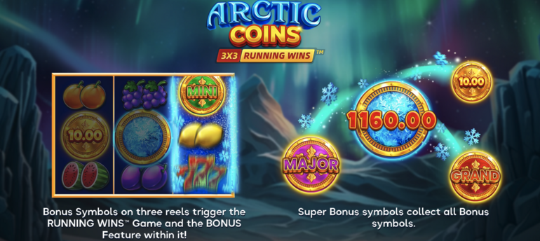 Arctic Coins: Running Wins™ Features