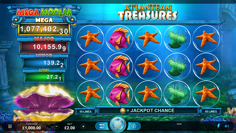 New Atlantean Treasures Slot Awards €7.7 Million Mega Moolah Jackpot