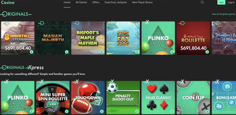Bet365 Dual Games Selection