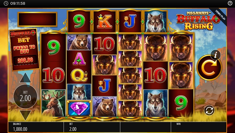 Blueprint Gaming's Jackpot King Network Expands With Buffalo Rising Megaways Slot
