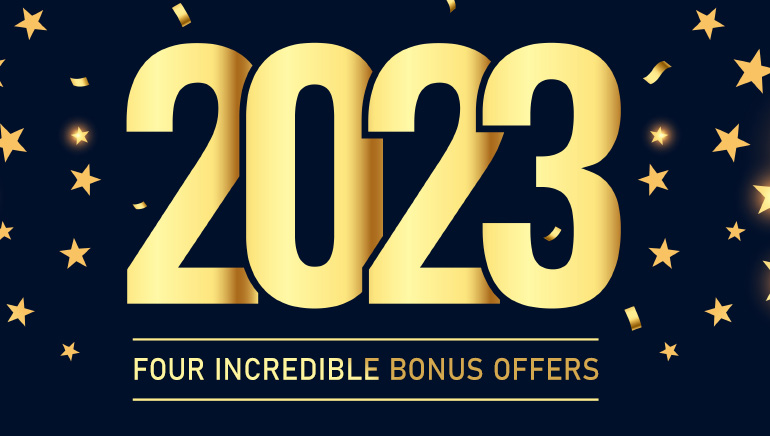 Celebrate 2023 With 4 Amazing Casino Bonuses