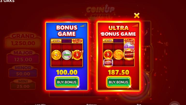 Coin UP: Hot Fire 3x3 Bonus Feature
