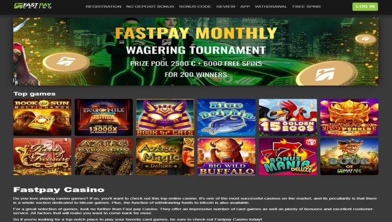 Fastpay casino cryptocurrency bonus interface on mobile