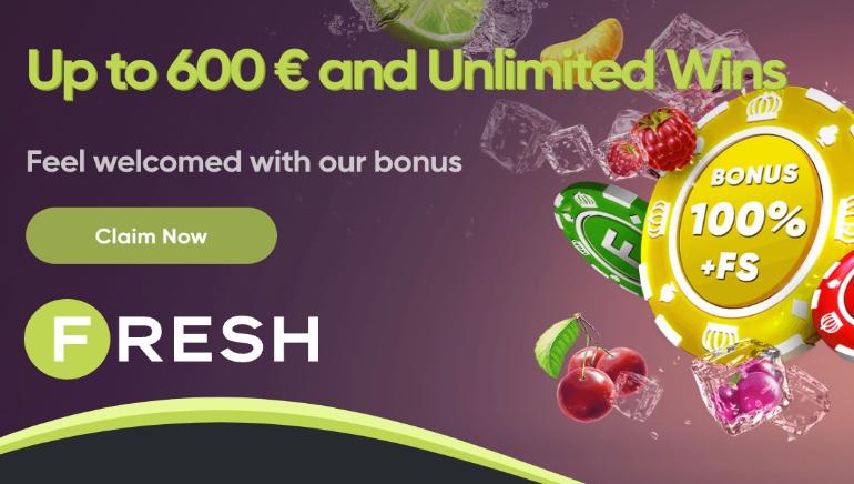 Fresh Casino's Generous Welcome Offer: €600 Bonus and Up to 500 Free Spins!