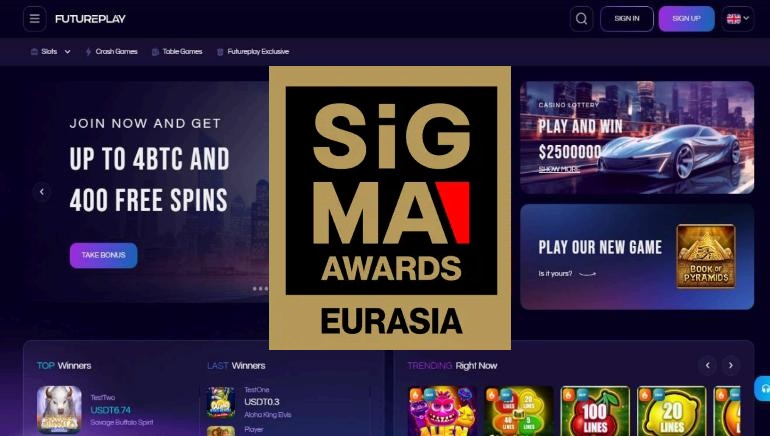 FuturePlay Casino Shines with Nomination for Best Crypto Casino 2024 at Upcoming SiGMA Eurasia Awards