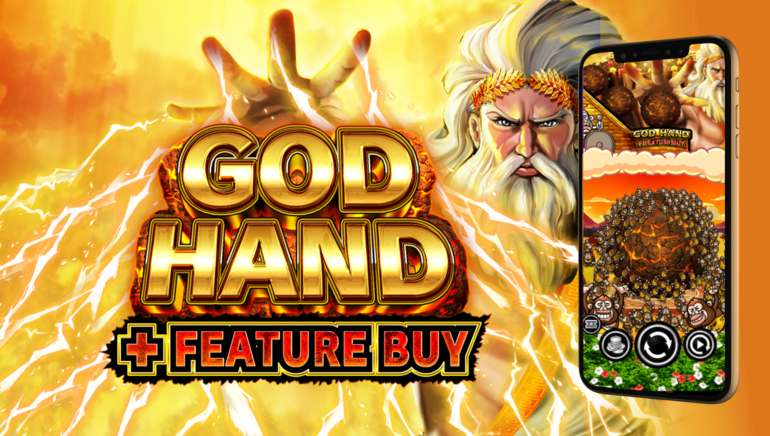 Get Divine Treasures in OneTouch's Fixed odds game: God Hand Feature Buy - A Mythological Adventure of Massive Wins