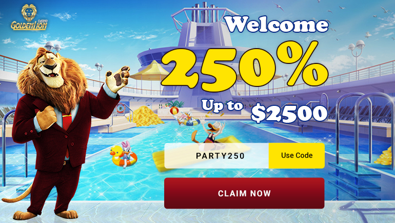 Roar Like the King of the Jungle With Up to $2500 Welcome at Golden Lion