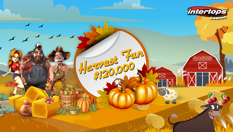 $120,000 in bonus prizes at Intertops Casino In The Harvest Fun Contest