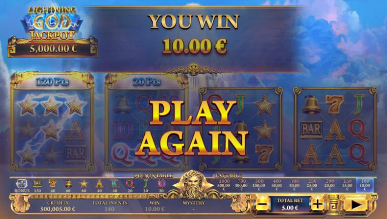 Lightning God Zeus - Play Again