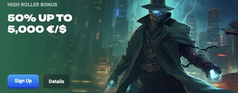 LuckyHunter High Roller Bonus