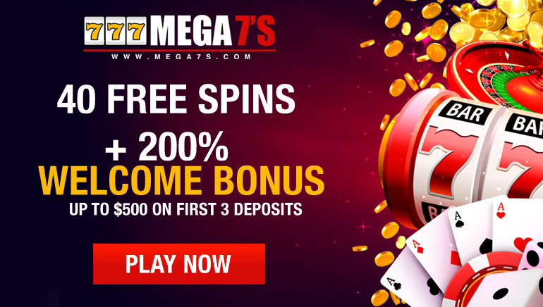 $3,000 Exclusive Bonus & 40 Free Spins at Mega7’s Casino