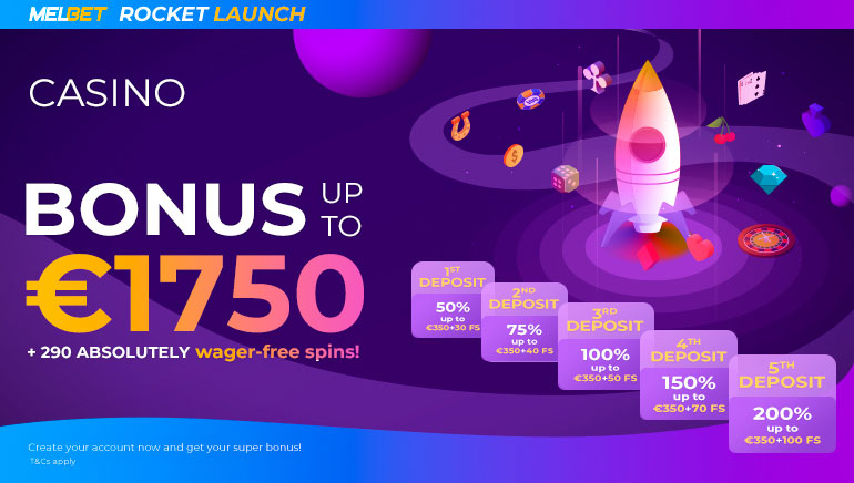Grab up to €1,750 & 290 Free Spins With MELBet Casino Welcome Bonus