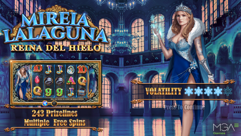 Mireia Lalaguna Takes Center Stage as the Ice Queen in MGA Games' Spanish Celebrities Casino Slots