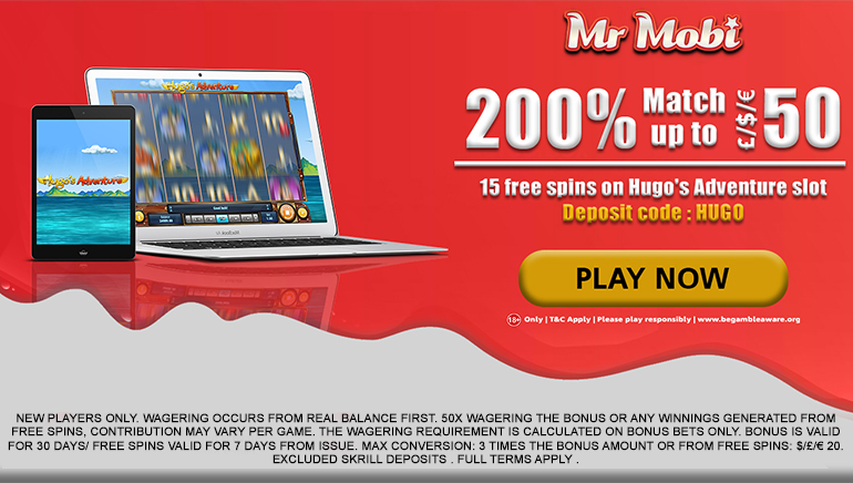 Mr Mobi Gets ‘Wet & Wild’ with Hugo’s Adventure Slot Promo