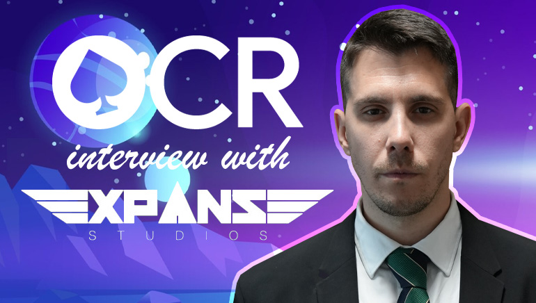 Photo of Expanse Studios CEO Damjan Stamenkovic on an interstellar background.