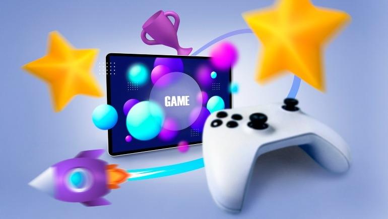 Three dimensional symbols around a gaming control and mobile phone