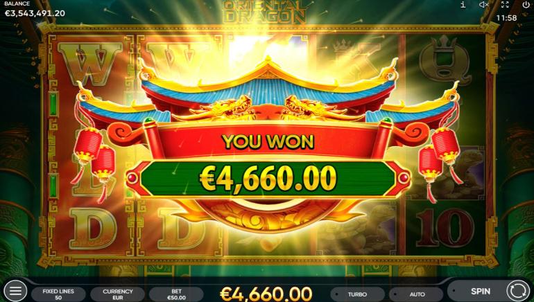 Oriental Dragon Big win
