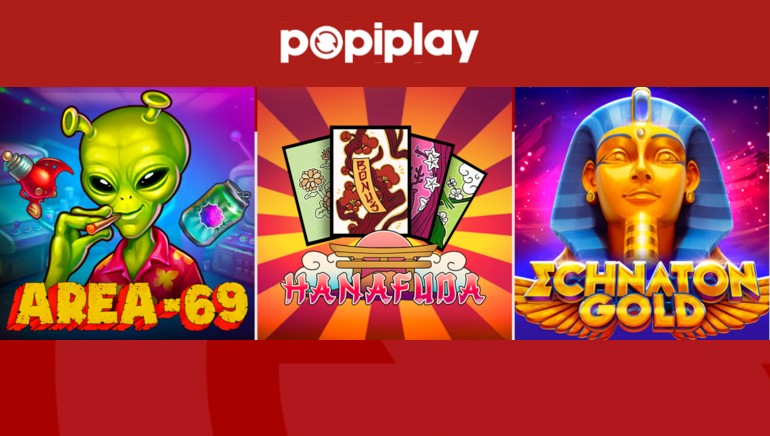 Popiplay Launches Exciting New Slot Games: Area 69, Hanafuda, and Echnaton Gold