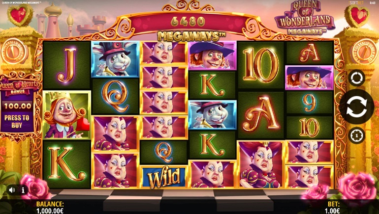 iSoftBet Releases Wild New Slot - Queen of Wonderland Megaways