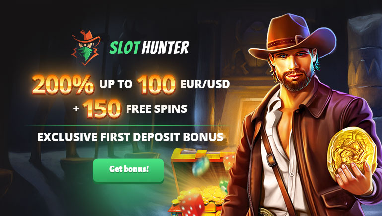 Exclusive: Get 200% Bonus and 150 Free Spins at SlotHunter