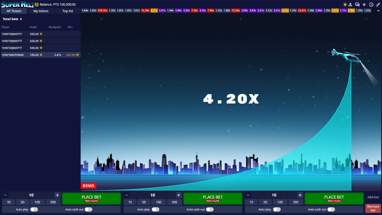 Super heli Crash Game