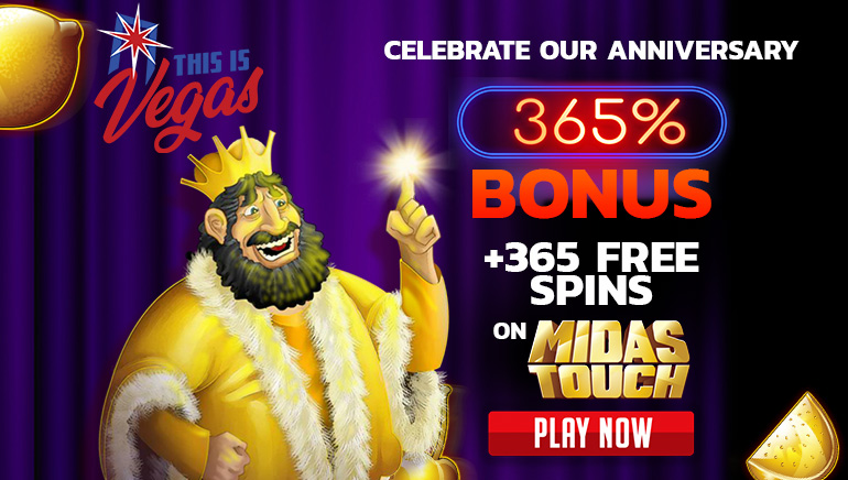 365% October Bonus & 365 Free Spins at This Is Vegas Casino