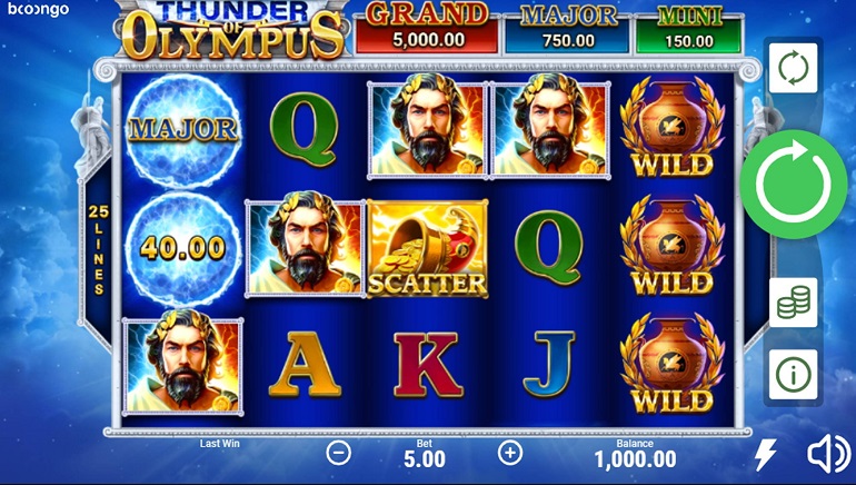 Thunder of Olympus Slot Released by Booongo