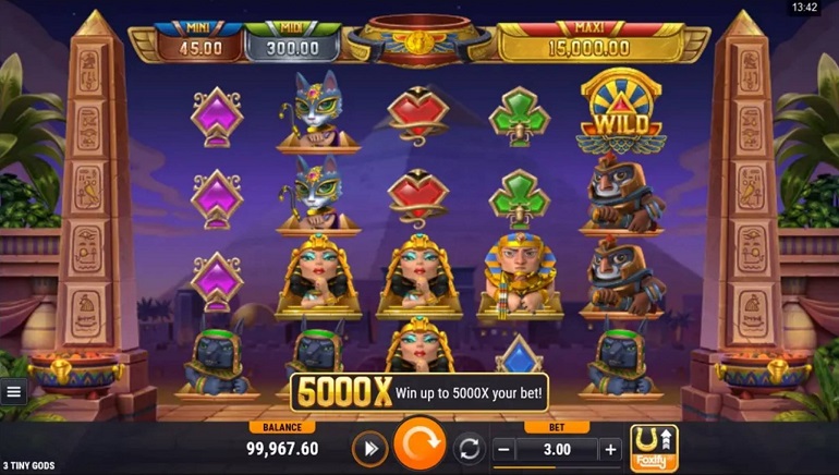 Meet Cartoon Egyptians In The 3 Tiny Gods Slot From Foxium