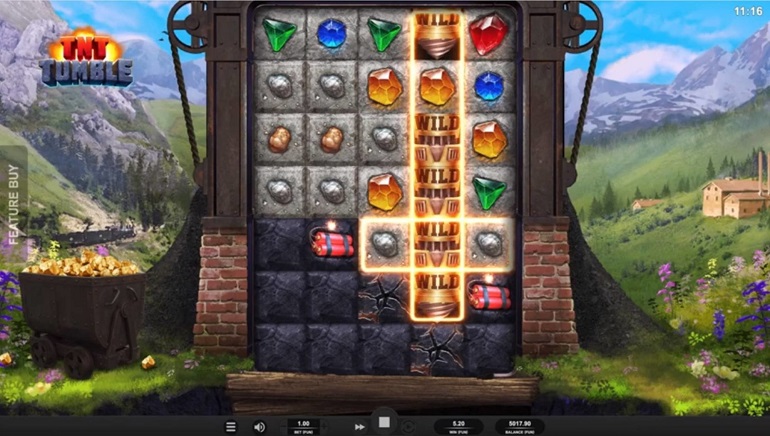 Playing TNT Tumble from Relax Gaming