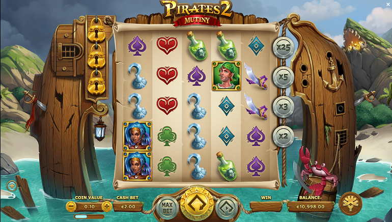 Pirates 2 Mutiny Slot Arrives from Yggdrasil Gaming