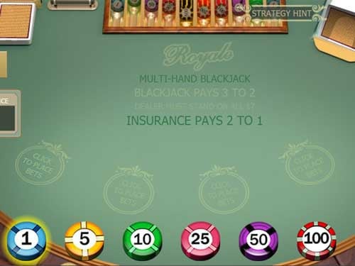 Multihand Blackjack Screenshot
